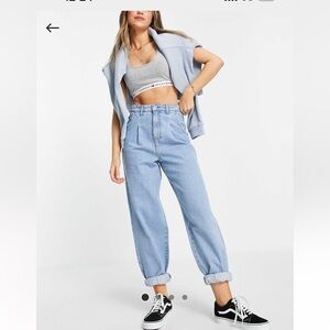 DTT light wash Blue Denim balloon jeans